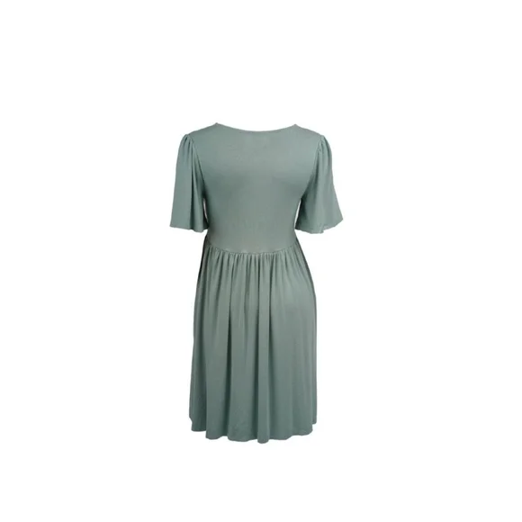 Misty Green Women's Maternity Dress - Picture 2 of 4